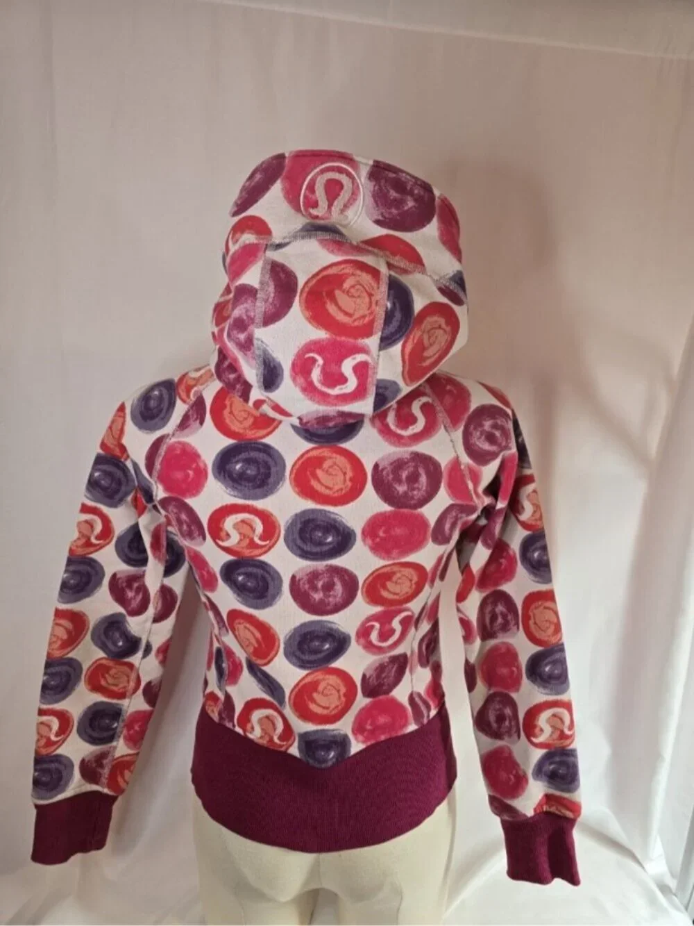 RARE Lululemon VTG OG Scuba Hoodie Pink and Purple Polkadot Size 2 Y2K Preppy
